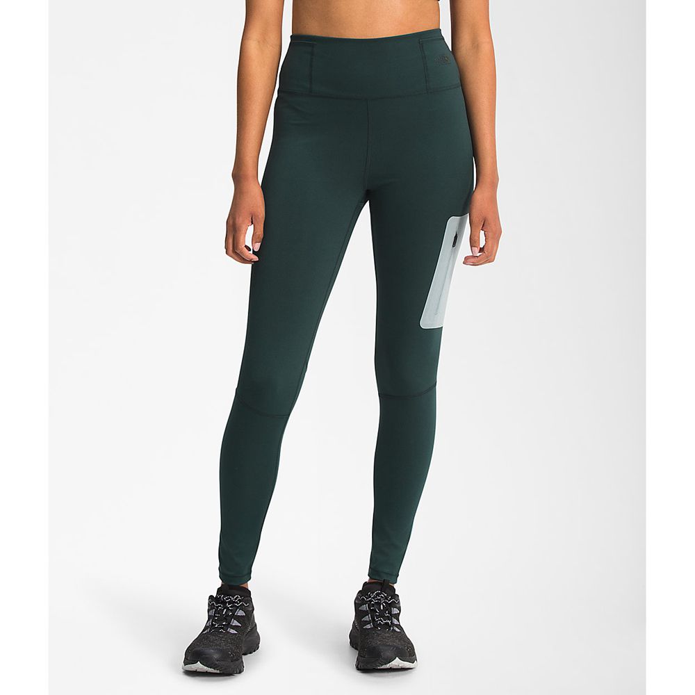 The North Face Leggings Womens Australia - The North Face Paramount Dark Green / Silver Blue (QHX-50